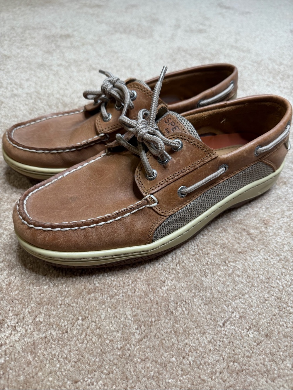 Sperry Tan/Brown Leather Classic Boat Shoes